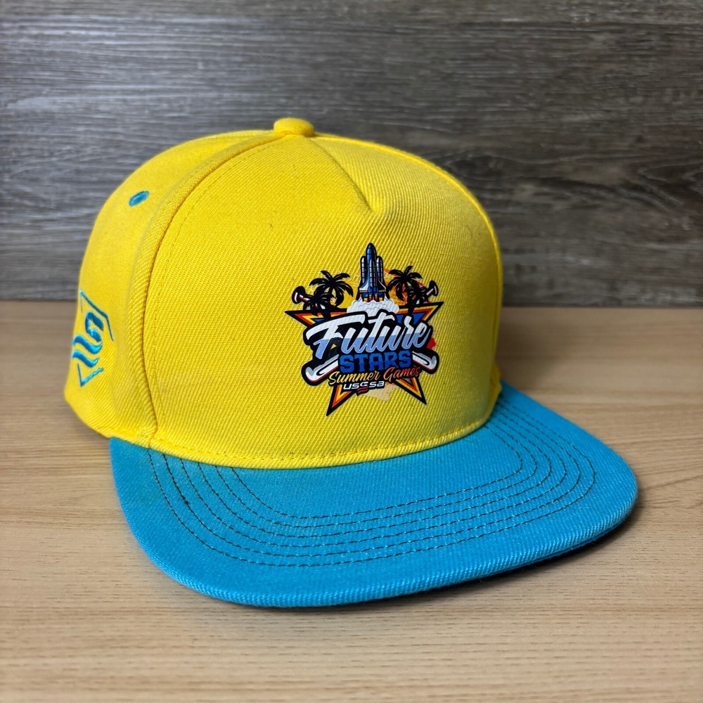 Future Stars Hat Cap Snap Back Yellow Blue Baseball Adjustable